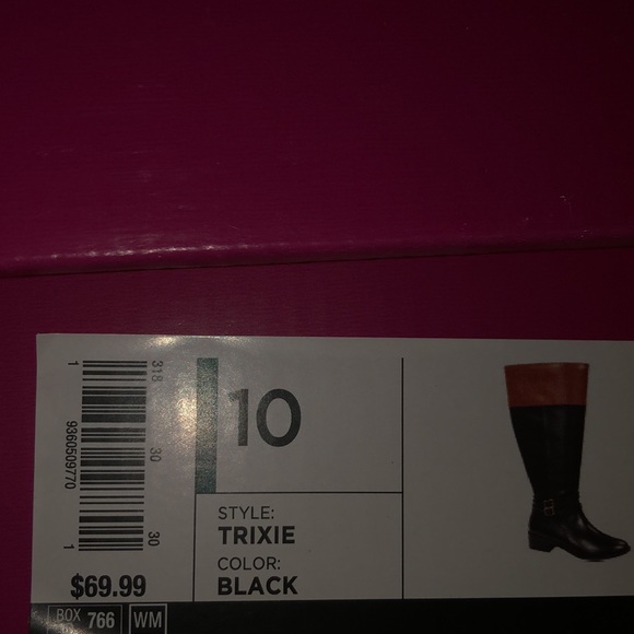 Trixie Black Two Tone Oxford Zippered Boots Size 10 Riding Boots - Picture 9 of 15